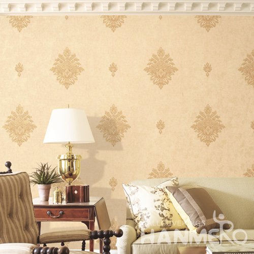 HANMERO European Brown Embossed Vinyl PVC Wallpaper 1.06*15.6M/Roll Home Decor