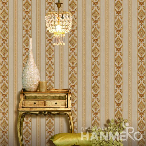 HANMERO European Brown Embossed Vinyl Wall Paper Murals 0.53*10M/roll Home Decor