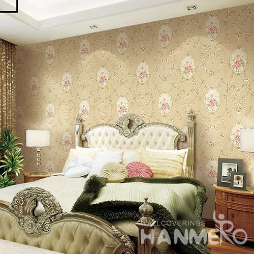 HANMERO Modern Yellow Embossed Vinyl Wall Paper Murals 0.53*10M/roll Home Decor