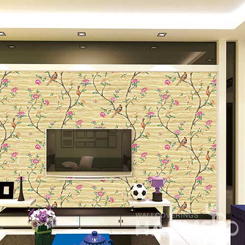 HANMERO Modern Yellow Embossed Vinyl Wall Paper Murals 0.53*10M/roll Home Decor