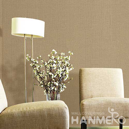  HANMERO Modern Pale Yellow Embossed Vinyl Wall Paper Murals 0.53*10M/roll Home Decor