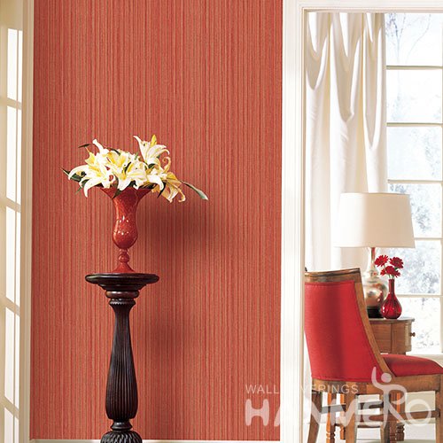 HANMERO Modern Red Embossed Vinyl Wall Paper Murals 0.53*10M/roll Home Decor