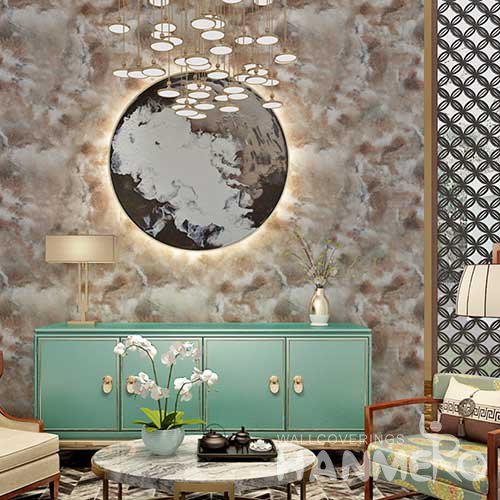 HANMERO Modern Brown Printed PVC Waterproof MCM Wallpaper 0.686*10M/Roll Home Decor