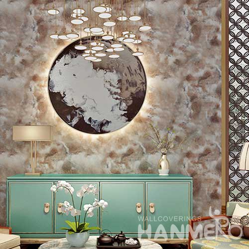 HANMERO Modern Brown Printed PVC Waterproof MCM Wallpaper 0.686*10M/Roll Home Decor