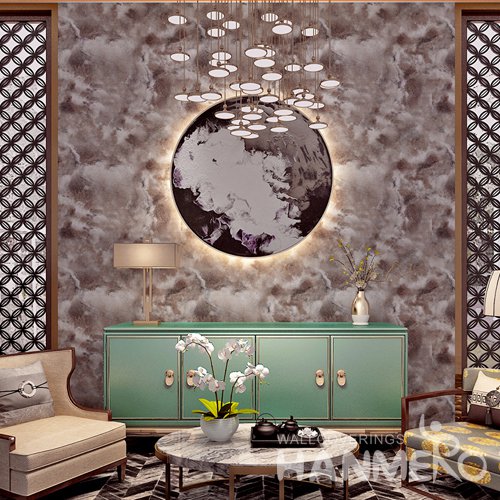 HANMERO Modern Brown Printed PVC Waterproof MCM Wallpaper 0.686*10M/Roll Home Decor