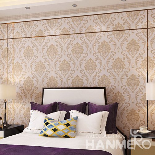 HANMERO European Brown Embossed Vinyl Wall Paper Murals 0.53*10M/Roll Home Decor