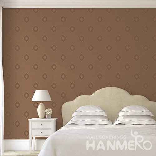 HANMERO European Brown Embossed Vinyl Wall Paper Murals 0.53*10M/Roll Home Decor