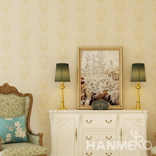 HANMERO European Gold Embossed Vinyl Wall Paper Murals 0.53*10M/Roll Home Decor