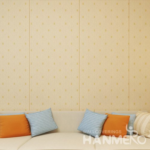 HANMERO Modern Yellow Embossed Vinyl Wall Paper Murals 0.53*10M/Roll Home Decor