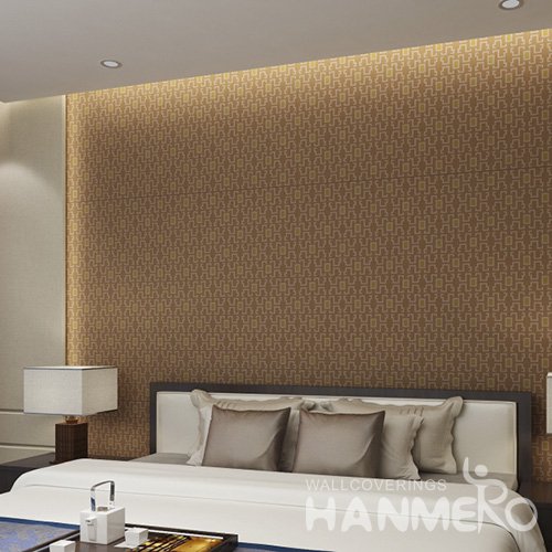 HANMERO Modern Brown Embossed Vinyl Wall Paper Murals 0.53*10M/Roll Home Decor