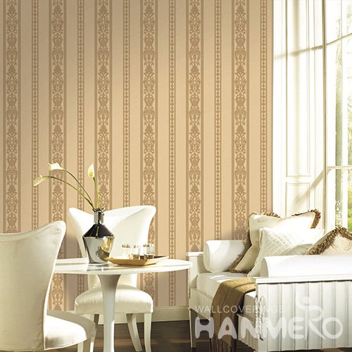 HANMERO European Brown Embossed Vinyl Wall Paper Murals 0.53*10M/Roll Home Decor