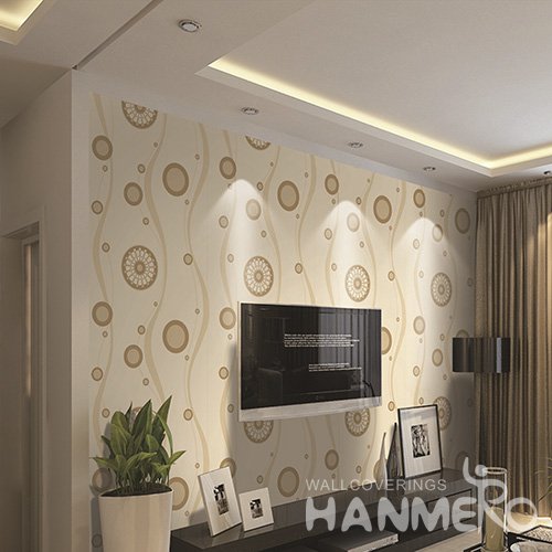 HANMERO Modern Yellow Embossed Vinyl Wall Paper Murals 0.53*10M/Roll Home Decor