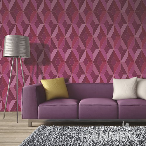 Hanmero Modern 3D Geometric Embossed PVC Wallpaper 0.53*10M/Roll Interior Home