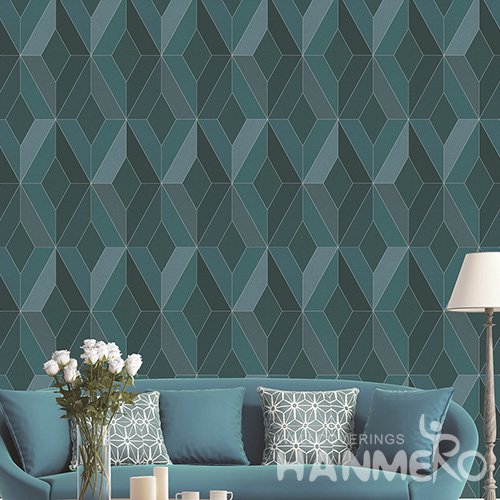 Hanmero Modern 3D Geometric Embossed PVC Wallpaper 0.53*10M/Roll Interior Home