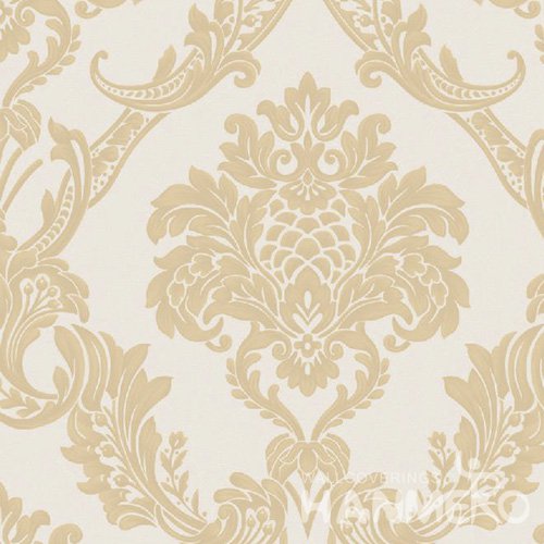 HANMERO PVC Floral Yellow European Embossed Wallpaper 0.53*10M/Roll For Interior Room