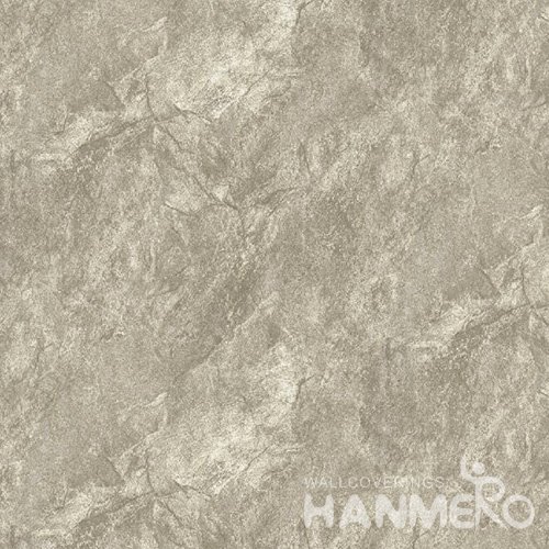 HANMERO PVC Stone Brown Modern Embossed Wallpaper 0.53*10M/Roll For Interior Room