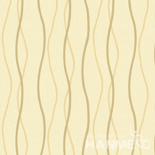 HANMERO PVC Stripes Yellow Modern Embossed Wallpaper 0.53*10M/Roll For Interior Room