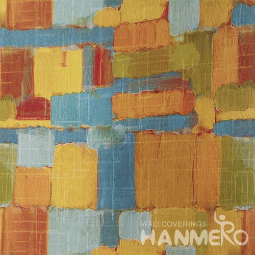 HANMERO Modern Abstract Oil Painting PVC Inhibit Foaming Wallpaper Decoration For Wall