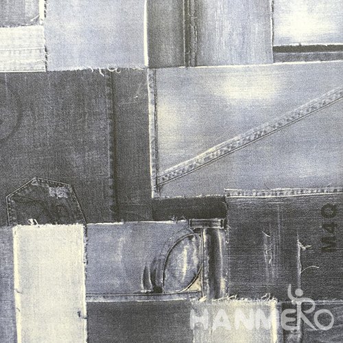 HANMERO New 3D PVC Foaming Retro Style Denim Wallpaper 0.53*10M/Roll With SGS