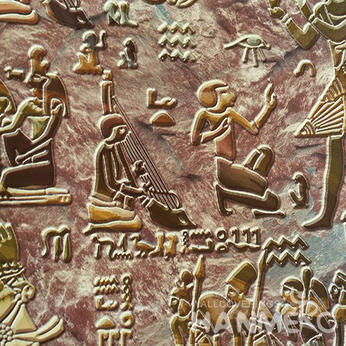 HANMERO Classic Hieroglyphs Red PVC Inhibit Foaming Wallpaper Decoration For Wall