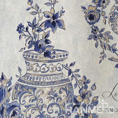 HANMERO Chinese Style Porcelain Blue PVC Inhibit Foaming Wallpaper Decoration For Wall