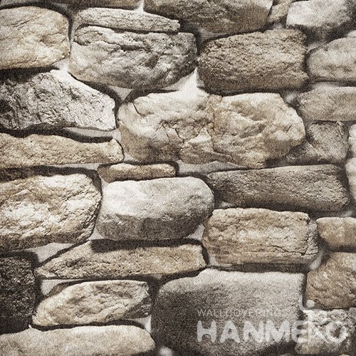 HANMERO Modern Stone Beige PVC Inhibit Foaming Wallpaper Decoration For Wall
