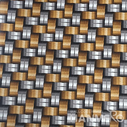 HANMERO New 3D PVC Foaming Modern Grid Wallpaper 0.53*10M/Roll With SGS