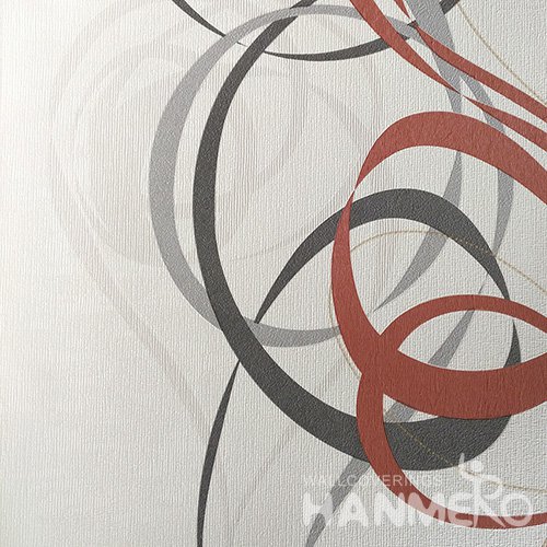 HANMERO Modern Embossed Multicolor Vinyl Wallpaper With Ribbon For Interior Wall
