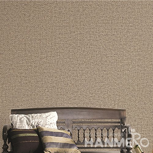 HANMERO Wall Decoration Modern PVC Foam Solid Brown Room Interior Wallpaper