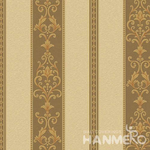 HANMERO Wall Decoration European PVC Foam Floral Gold Room Interior Wallpaper