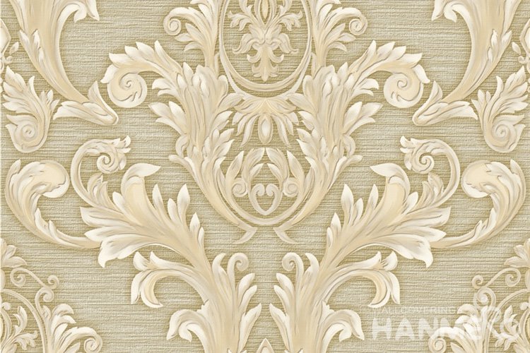 HANMERO Wall Decoration European PVC Foam Floral Beige Room Interior  Wallpaper