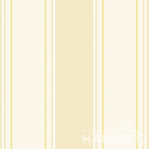 HANMERO Wall Decoration European PVC Foam Stripes Yellow Room Interior Wallpaper