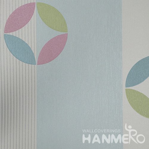 HANMERO Modern Embossed Multicolor Vinyl Wallpaper With Geometric For Interior Wall