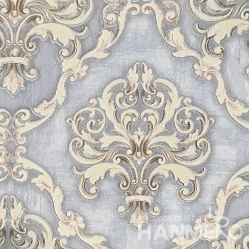 HANMERO Interior European 1.06*15.6M/Roll PVC Purple Embossed Wide Wallpaper Decor