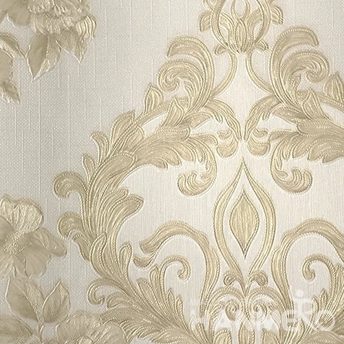 HANMERO European PVC Embossed With Gold Embossed Wide Korean Wallpaper 1.06*15.6M/Roll