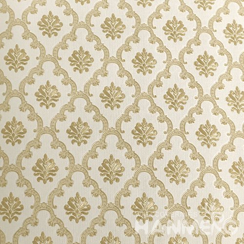 HANMERO European PVC Embossed With Yellow Embossed Wide Korean Wallpaper 1.06*15.6M/Roll