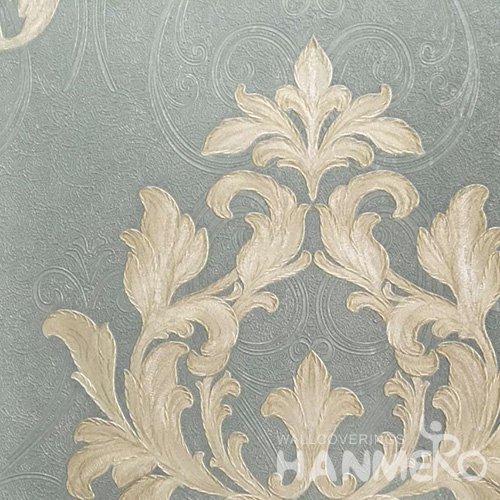 HANMERO Wide Size 1.06*15.6M/Roll PVC Embossed European Grey Embossed Korean Wallpaper