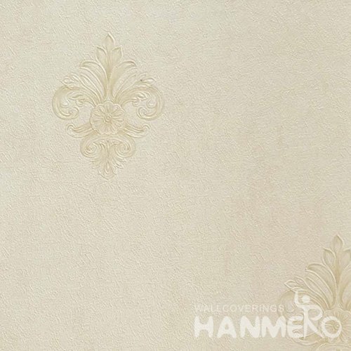 HANMERO Wide Size 1.06*15.6M/Roll PVC Embossed European Yellow Embossed Korean Wallpaper
