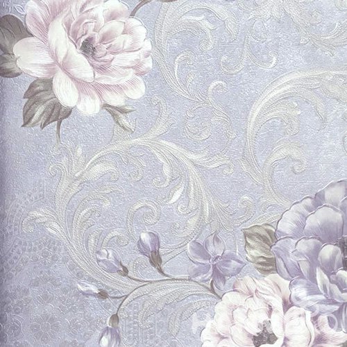 HANMERO Wide Size 1.06*15.6M/Roll PVC Embossed European Purple Embossed Korean Wallpaper