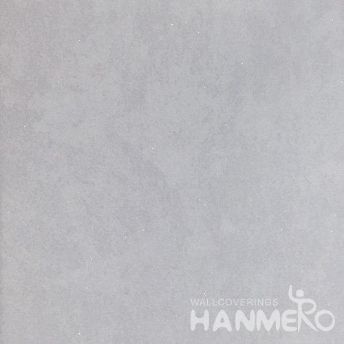 HANMERO Modern Solid Silver Color PVC Interior Wallpaper Decorative Embossed