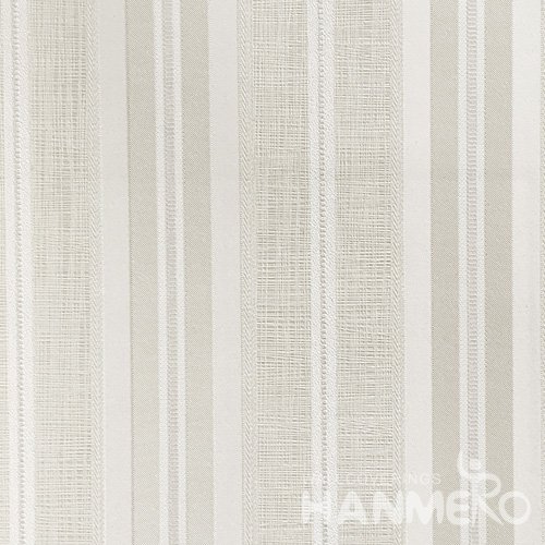 HANMERO Modern Stripes Beige Color PVC Interior Wallpaper Decorative Embossed