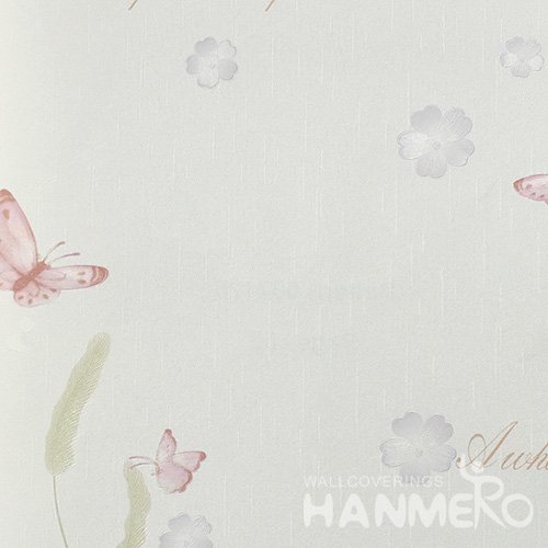 HANMERO European Vinyl Embossed Floral Pink Wallpaper For Bedding Living Room