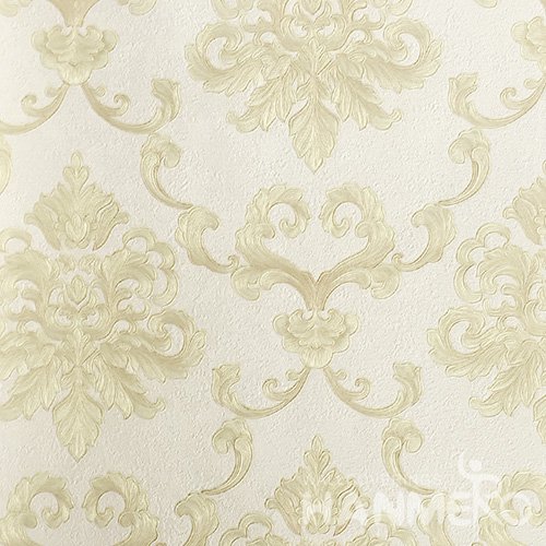 HANMERO European Vinyl Embossed Floral Yellow Wallpaper For Bedding Living Room