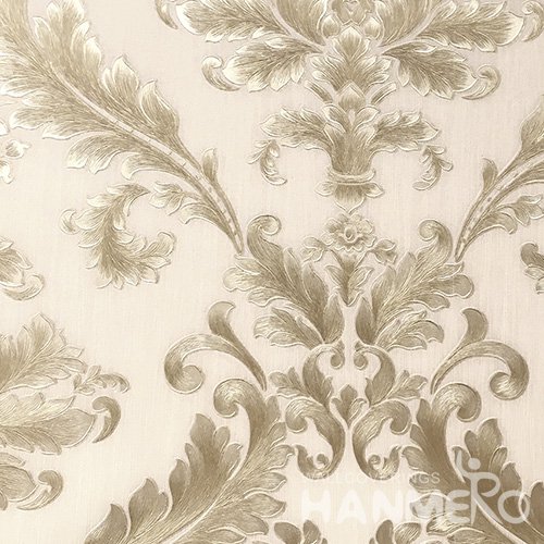 HANMERO Standard Floral PVC Wallpaper European Yellow  0.53*10M/Roll For Room Wall