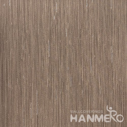 HANMERO Modern  0.53*10M/Roll PVC Wallpaper With Brown Solid Embossed Surface