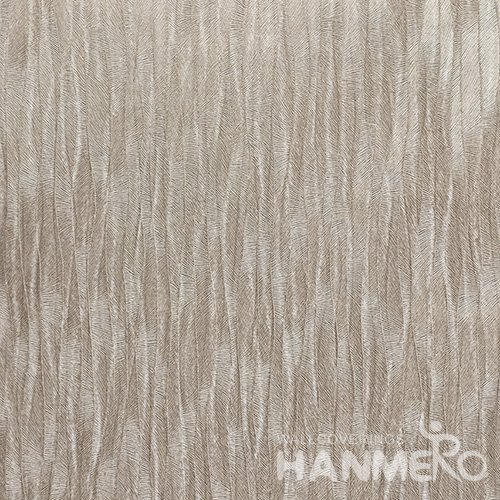 HANMERO Modern  0.53*10M/Roll PVC Wallpaper With Brown Solid Embossed Surface