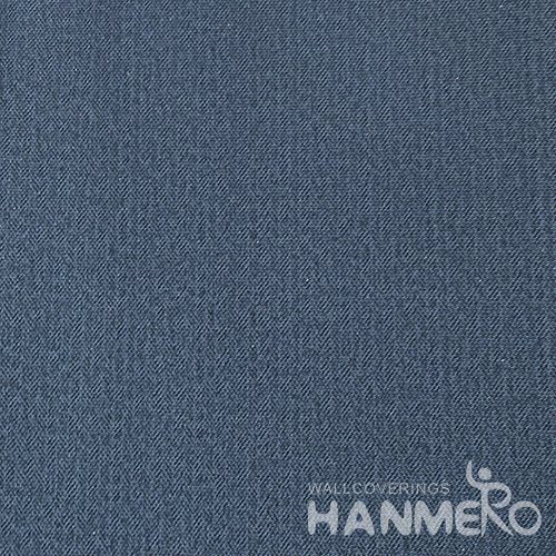 HANMERO Solid Color Modern Embossed Surface PVC Wallpaper With Blue Solid