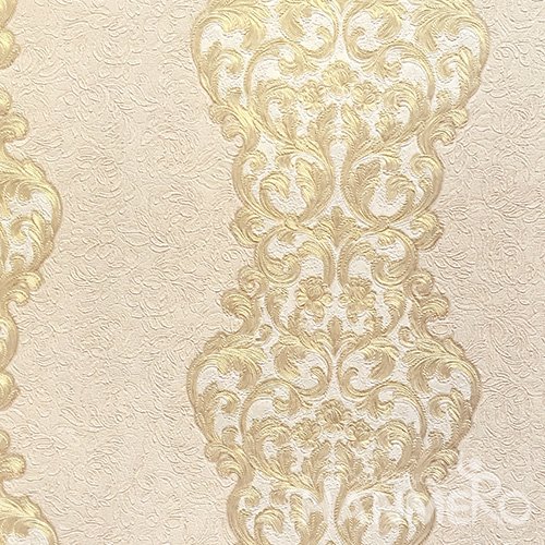 HANMERO Hot Selling 1.06*15.6M/Roll European PVC Embossed Yellow Floral Home Decorative Wallpaper