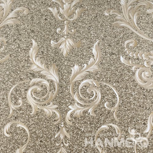 HANMERO New European  0.53*10M/Roll Brown PVC Embossed Floral Wallpaper For Interior