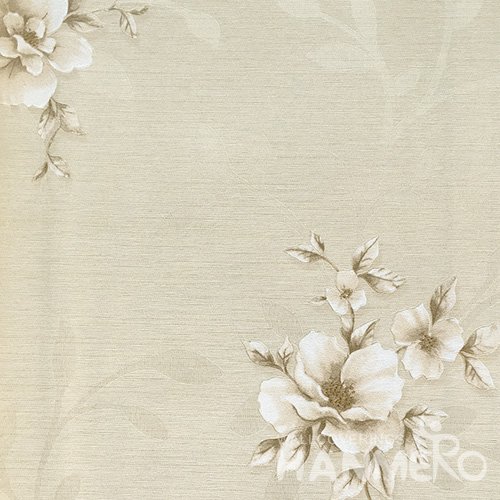 HANMERO New Pastoral  0.53*10M/Roll Yellow PVC Embossed Floral Wallpaper For Interior